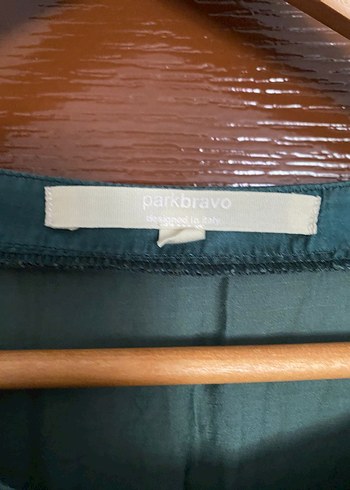 Turkuaz Keten Hamile Tunik, Kısa Kollu, Salaş - Görsel 3