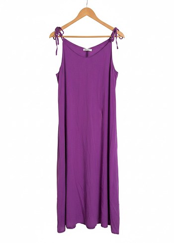 Mor Saten Askılı Salaş Hamile Bluzu - Görsel 2