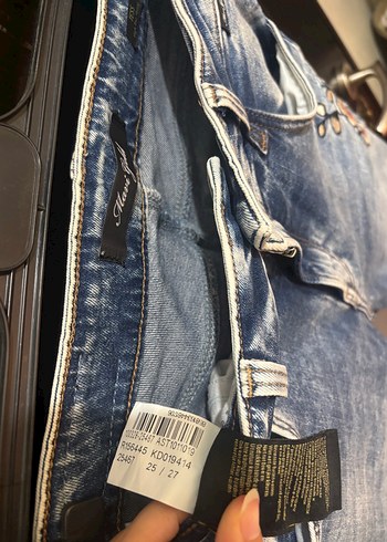 26 Beden Nakışlı, mavi skinny jean