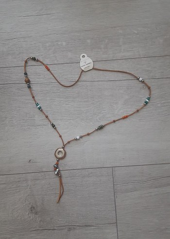 Uzun Çok Renkli Boncuklu Bohem Kadın Kolye