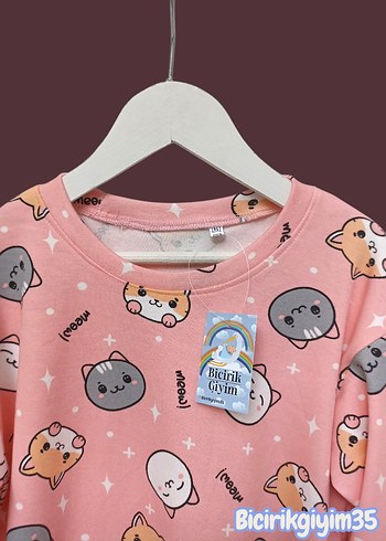 KIZ ÇOCUK PAMUK PİJAMA TAKİM - Görsel 3