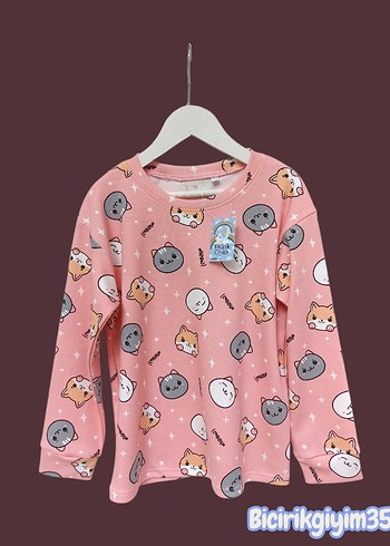 KIZ ÇOCUK PAMUK PİJAMA TAKİM - Görsel 2