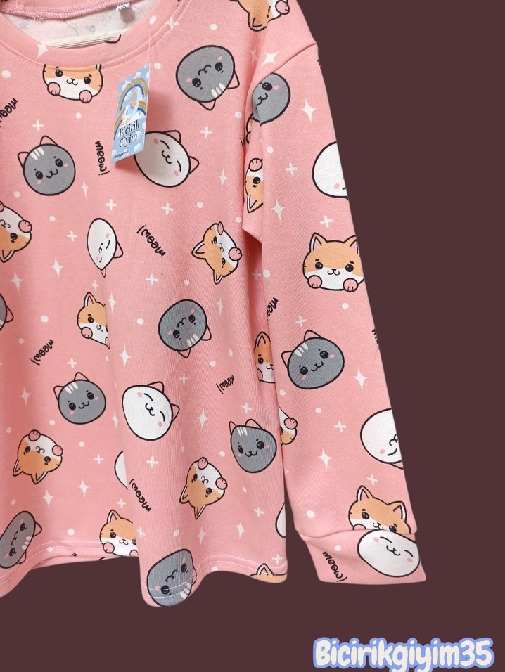 KIZ ÇOCUK PAMUK PİJAMA TAKİM - Görsel 4