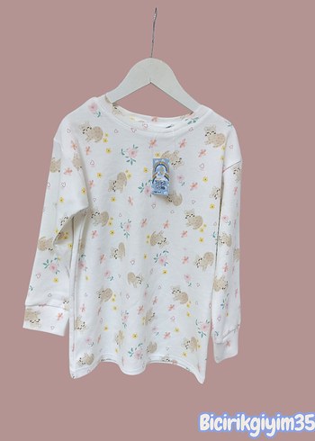 KIZ ÇOCUK PAMUK PİJAMA TAKİM - Görsel 2