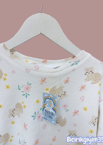 KIZ ÇOCUK PAMUK PİJAMA TAKİM - Görsel 3