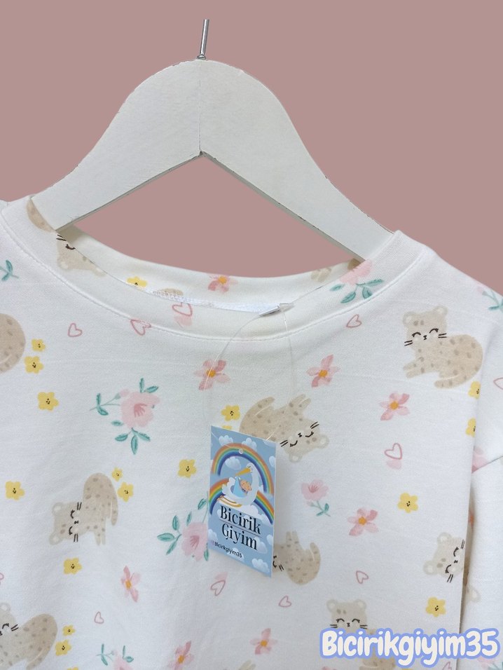 KIZ ÇOCUK PAMUK PİJAMA TAKİM - Görsel 3