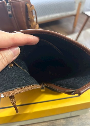 Kadın Kahverengi Deri Blok Topuklu Bot - Görsel 6