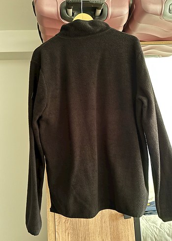 Siyah Yarım Fermuarlı Yumuşak Erkek Polar - Görsel 3