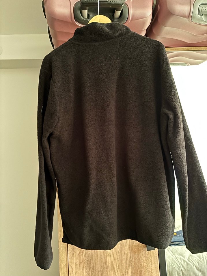 Siyah Yarım Fermuarlı Yumuşak Erkek Polar - Görsel 3