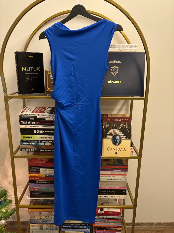 Mavi Drapeli Kadın  Elbise - Görsel 3