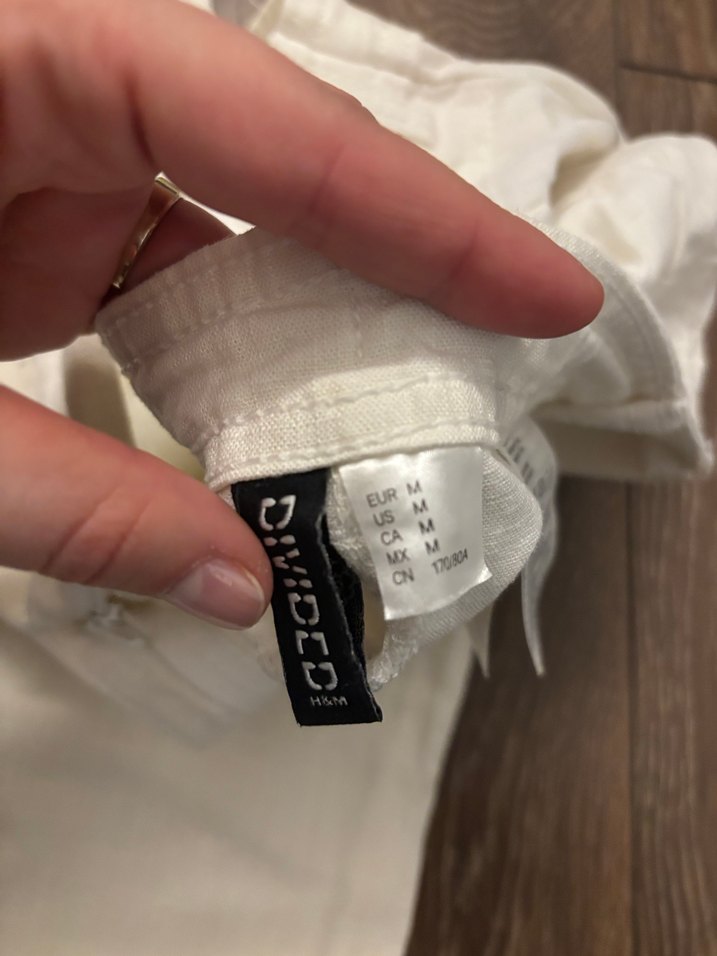 Beyaz Keten Kadın Pantolon - Görsel 2