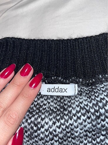 Addax siyah beyaz süveter