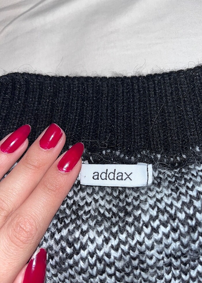 siyah beyaz süveter - Görsel 2