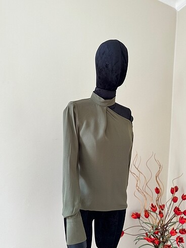 Haki renk şık blouse