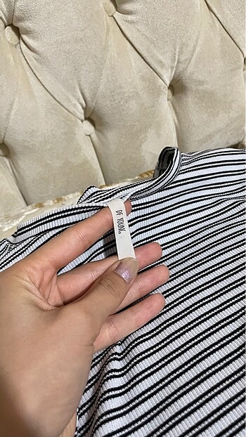 xl Beden Çizgili crop defacto