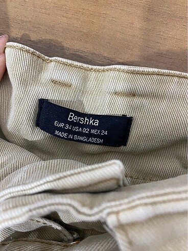 xs Beden bershka bej rengi şort