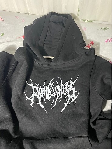 s Beden siyah Renk trendiz pamuklu gotik sweatshirt