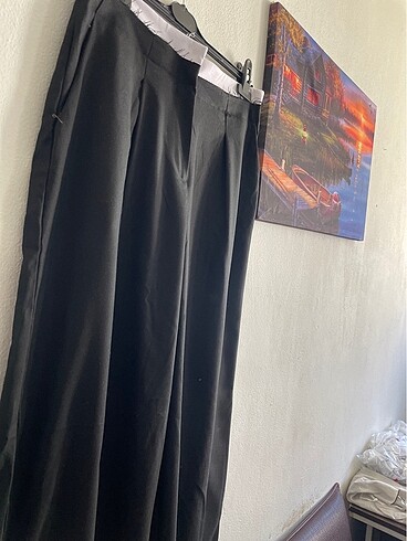 Mango kumaş bol pantolon