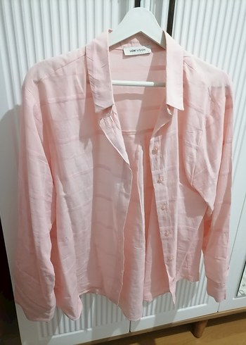 LC Waikiki Pembe Düğmeli Uzun Kollu Gömlek