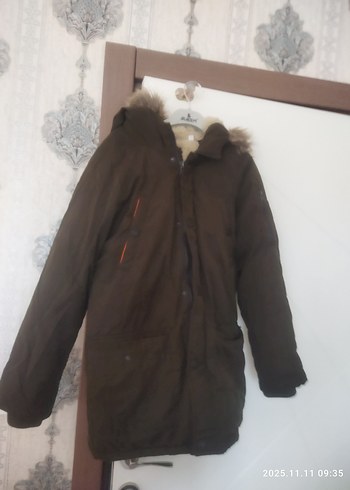 Kahverengi Erkek Çocuk Kürklü Kaban - Görsel 2