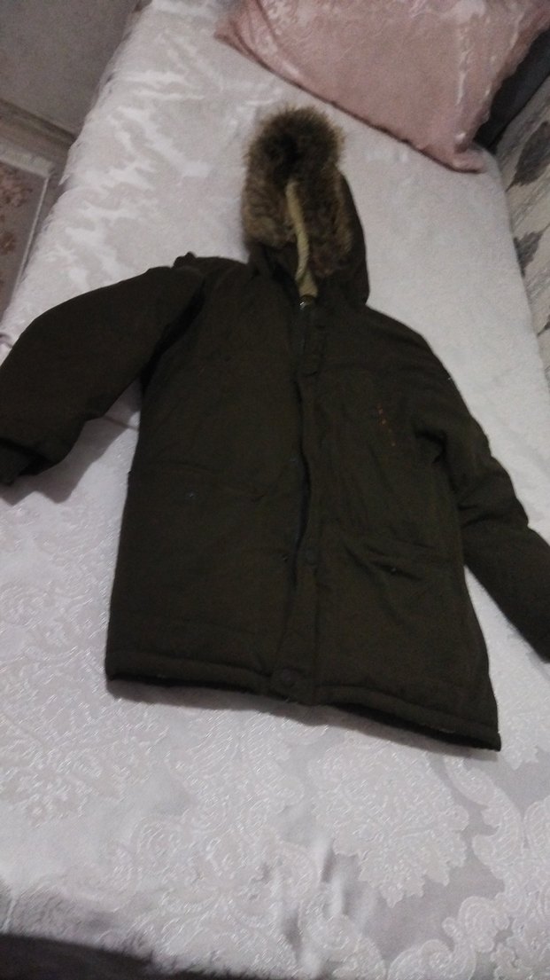 Kahverengi Erkek Çocuk Kürklü Kaban - Görsel 4