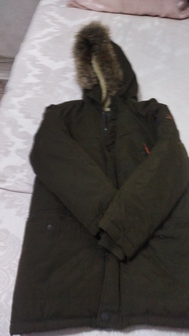 Kahverengi Erkek Çocuk Kürklü Kaban - Görsel 5