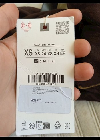 Zara Kahverengi Kısa Kollu Keten Kadın Ceket - Görsel 3