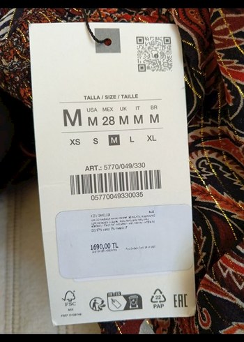 Zara Bohem Tarz Uzun Kollu V Yaka Kahverengi Gömlek - Görsel 3