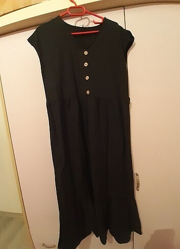 Armalife siyah düğmeli elbise