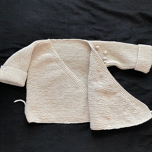 9-12 Ay Beden camel Renk Bebek hırka
