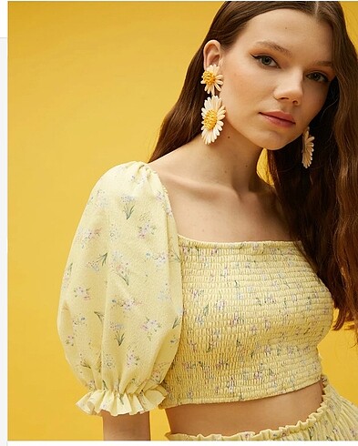 s Beden çeşitli Renk Koton Crop Bluz