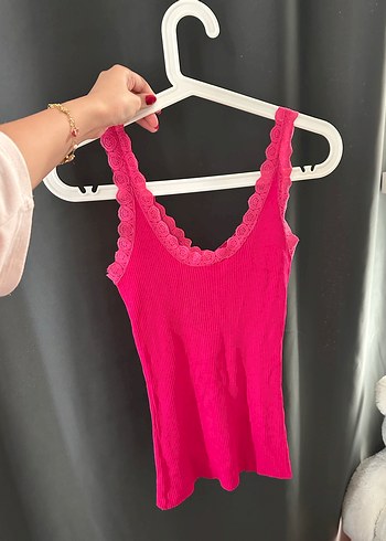 s Beden pembe Renk Düğmeli Y2k Dantelli Pembe Bluz