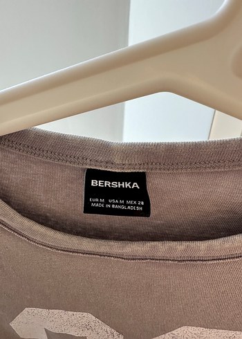 m Beden gri Renk Bershka uzun kollu bluz