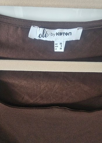 Koton Kahverengi Uzun Kollu Kadın Bluz koton