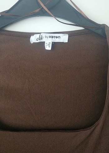 Koton Kahverengi Uzun Kollu Kadın Bodysuit koton