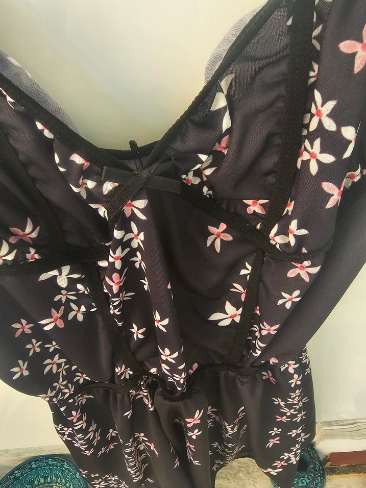 Çiçek Desenli pilaj elbisesi - Görsel 3