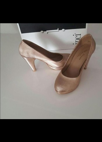 Dilvin Bej Rugan İnci Stiletto Topuklu Kadın Ayakkabı