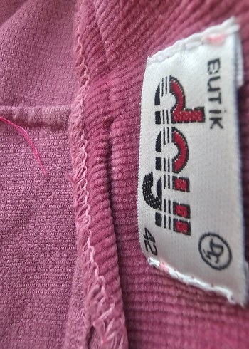 Pembe Keten Midi Etek ve Uzun Kollu Bluz - Görsel 3