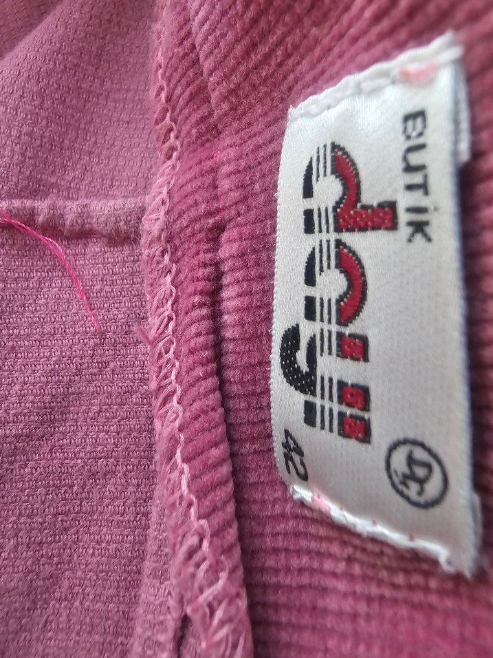 Pembe Keten Midi Etek ve Uzun Kollu Bluz - Görsel 3