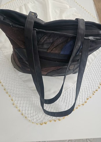 Kahverengi Deri Kadın Tote Çanta - Görsel 4