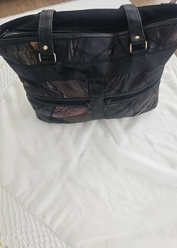 Kahverengi Deri Kadın Tote Çanta - Görsel 9