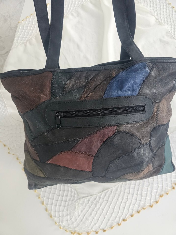 Kahverengi Deri Kadın Tote Çanta - Görsel 3