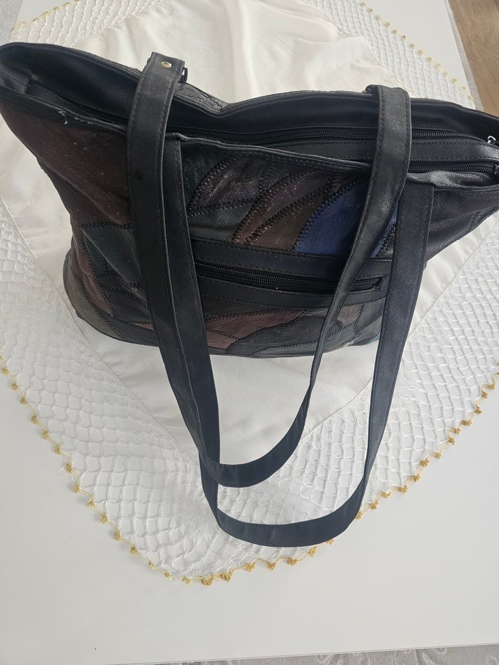 Kahverengi Deri Kadın Tote Çanta - Görsel 4