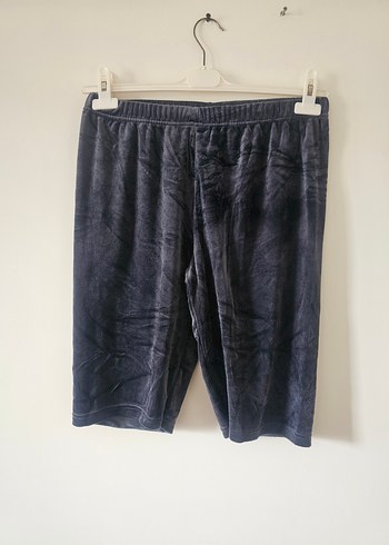 Gri Kadın Bermuda Şort Rahat Kesim - Görsel 10