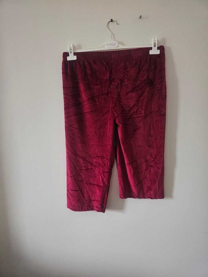 kırmızı kadife  şort bermuda - Görsel 4