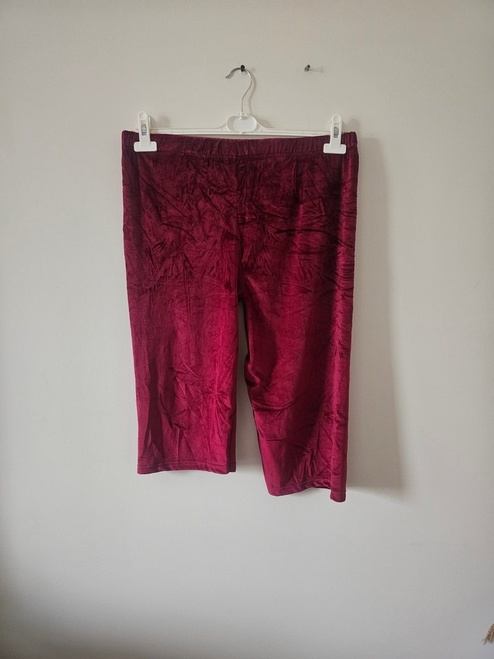 kırmızı kadife  şort bermuda - Görsel 3