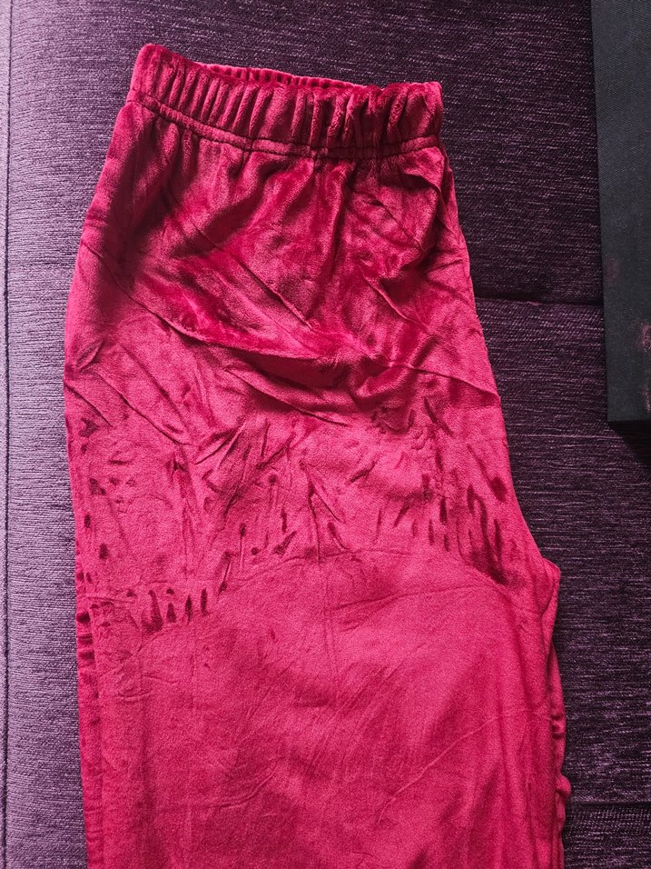 kırmızı kadife  şort bermuda - Görsel 5