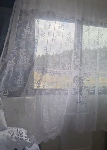 İşlemeli Beyaz Bohem Perde - Görsel 9