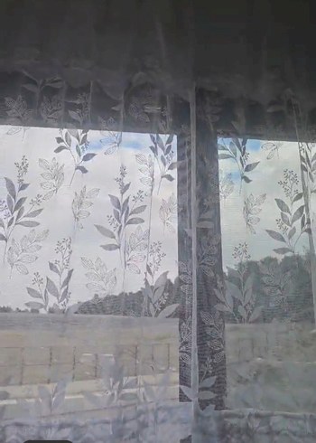 İşlemeli Beyaz Bohem Perde - Görsel 3