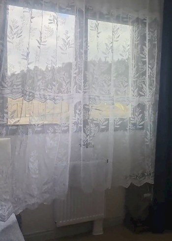 İşlemeli Beyaz Bohem Perde - Görsel 6